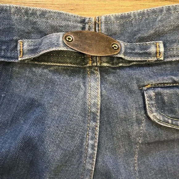 Rare Vintage 70's Retro Wide Leg Levi’s High Waist Indigo Jeans Size 28 - Picture 10 of 15